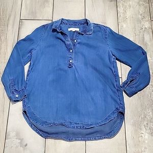 LOFT Blue Long Sleeve Top